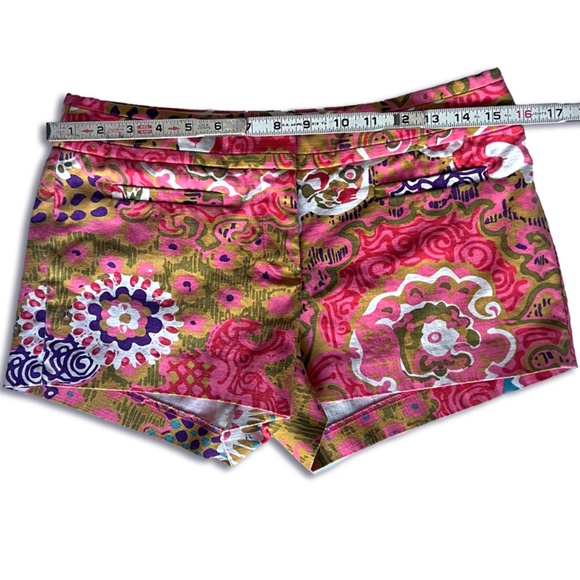 J Crew Women's Micro Mini Hot Pink Shorts 6 Retro Floral Pockets JCrew - Picture 7 of 10